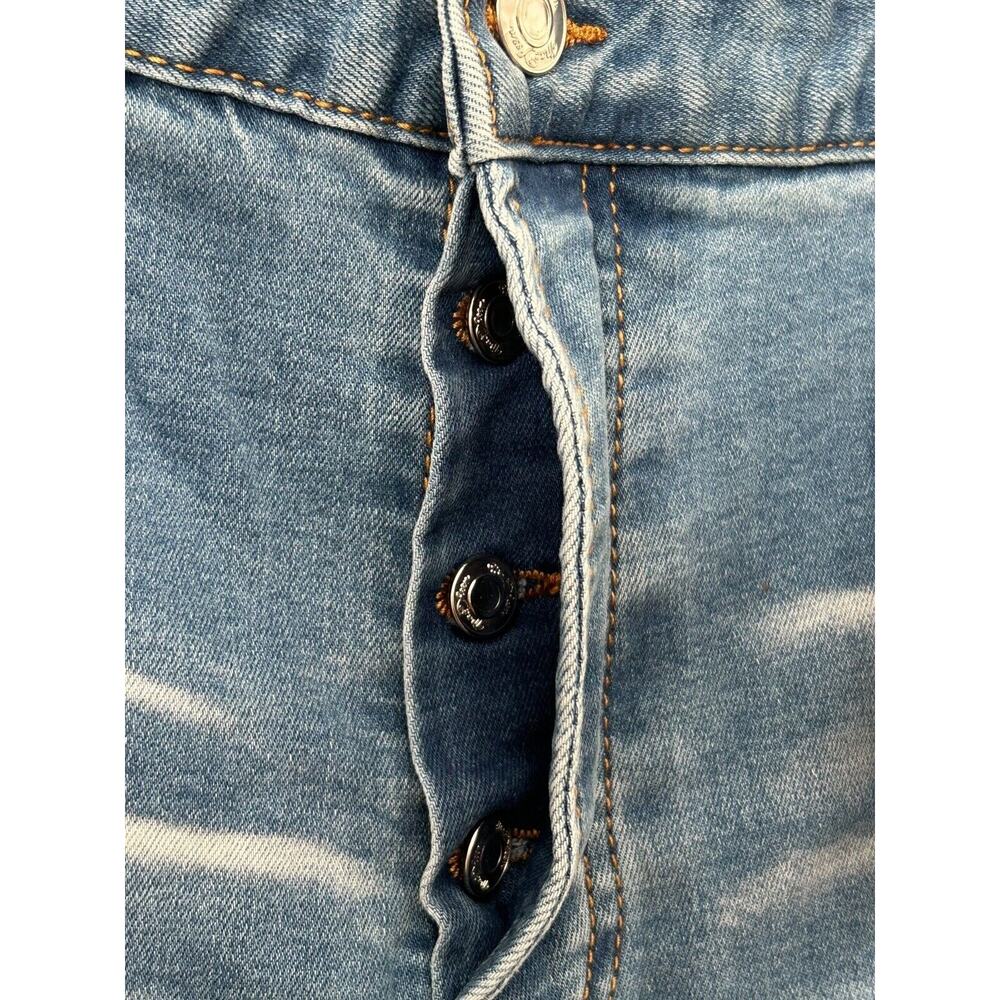Mackeen Jeans Mens Size 40 Nite Market Button Fly Denim Skulls‎ Flames Mohawk - Picture 8 of 16